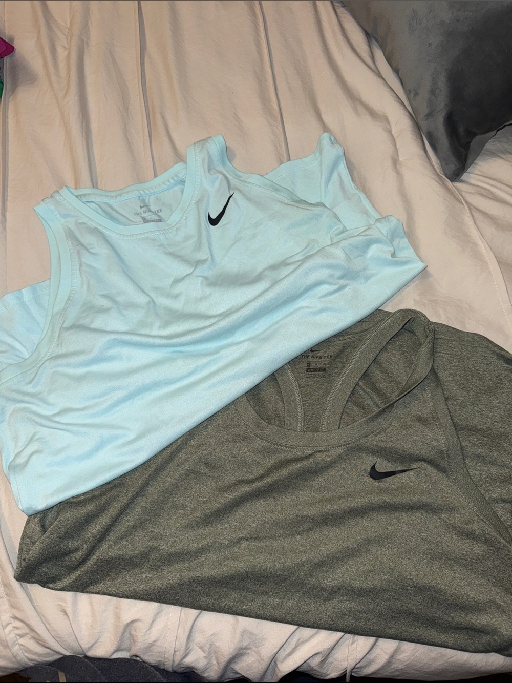 Nike Tank Tops - Light Blue & Heather Gray size XL